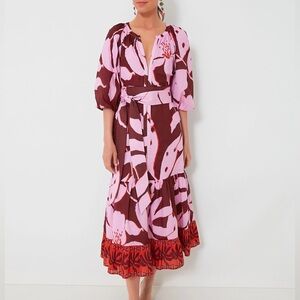 Tuckernuck Pink Palm Lyles Dress | L